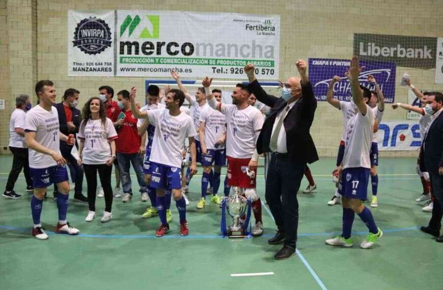Ascenso del Manzanares FS asciende a la 1ª División en el Pabellón «Antonio Caba»