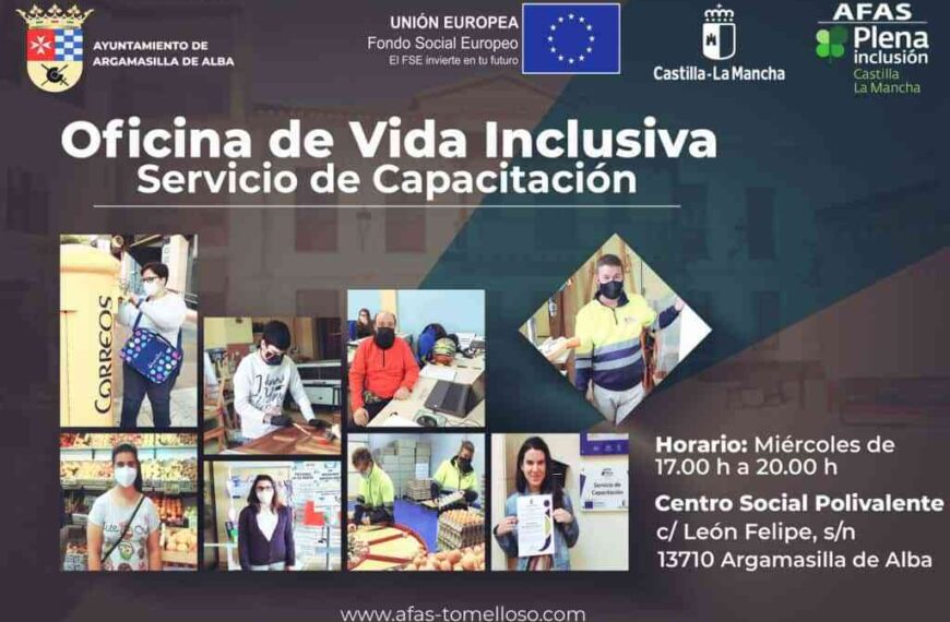 La Oficina de Vida Inclusiva comenzará a prestar servicio en Argamasilla de Alba en el mes de septiembre