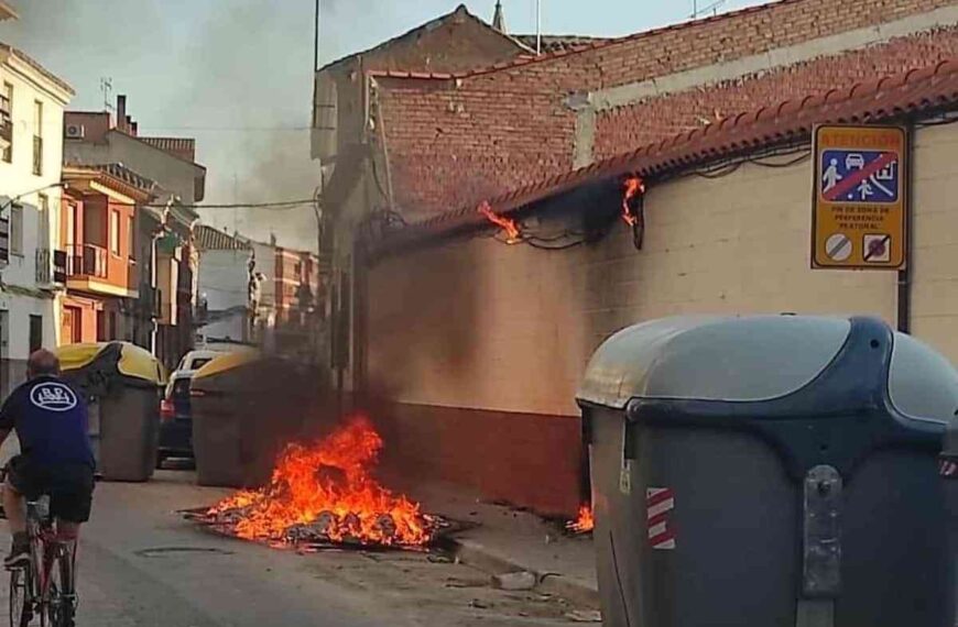 Nuevo incendio de contenedores en Herencia en apenas 2 semanas