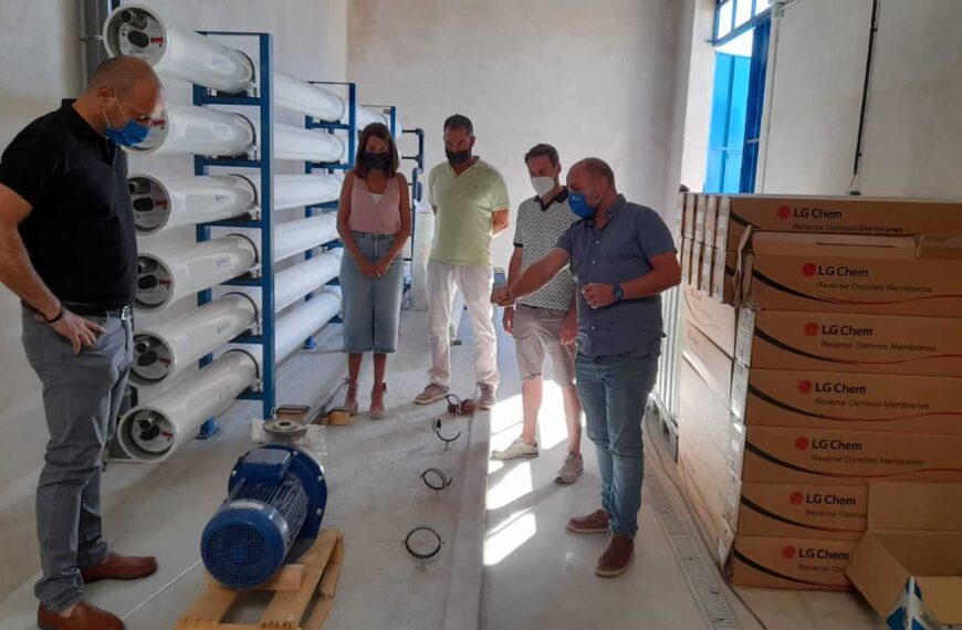 Avanzan a buen ritmo las obras de la estación por nanofiltración para el abastecimiento de agua potable de Villarta