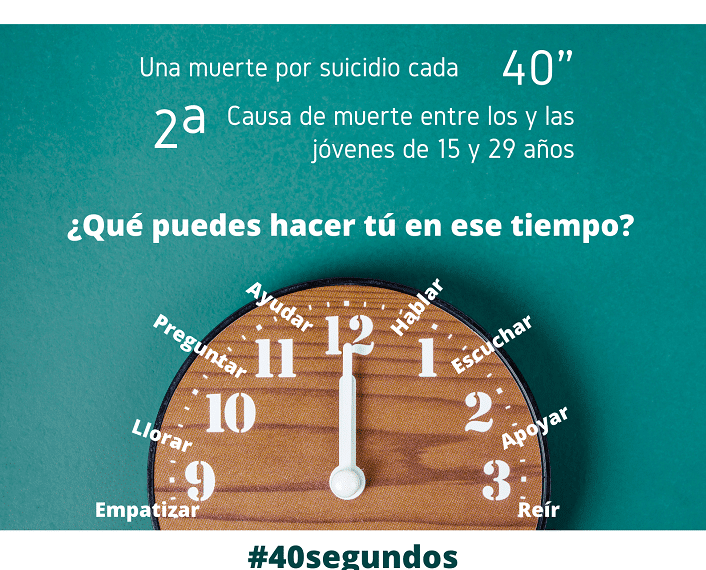 CAMPAÑA #40segundos: Día Mundial de la Prevención del suicidio