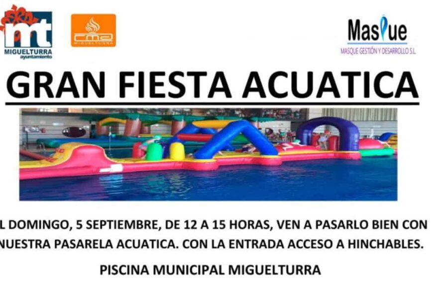 “Gran fiesta acuática” en la piscina municipal de Miguelturra el 5 de septiembre