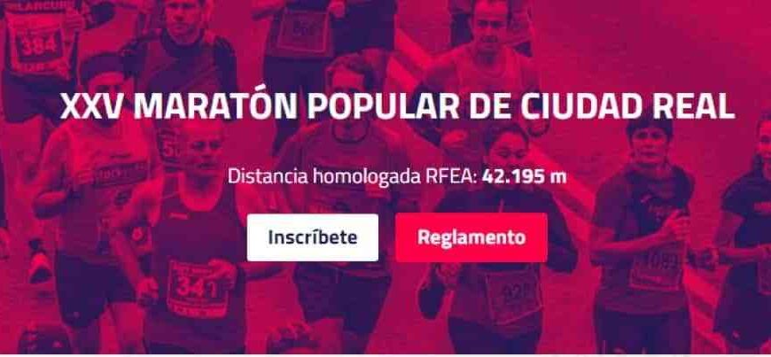 La XXV Maratón Popular de Ciudad Real tendrá lugar el próximo 24 de octubre