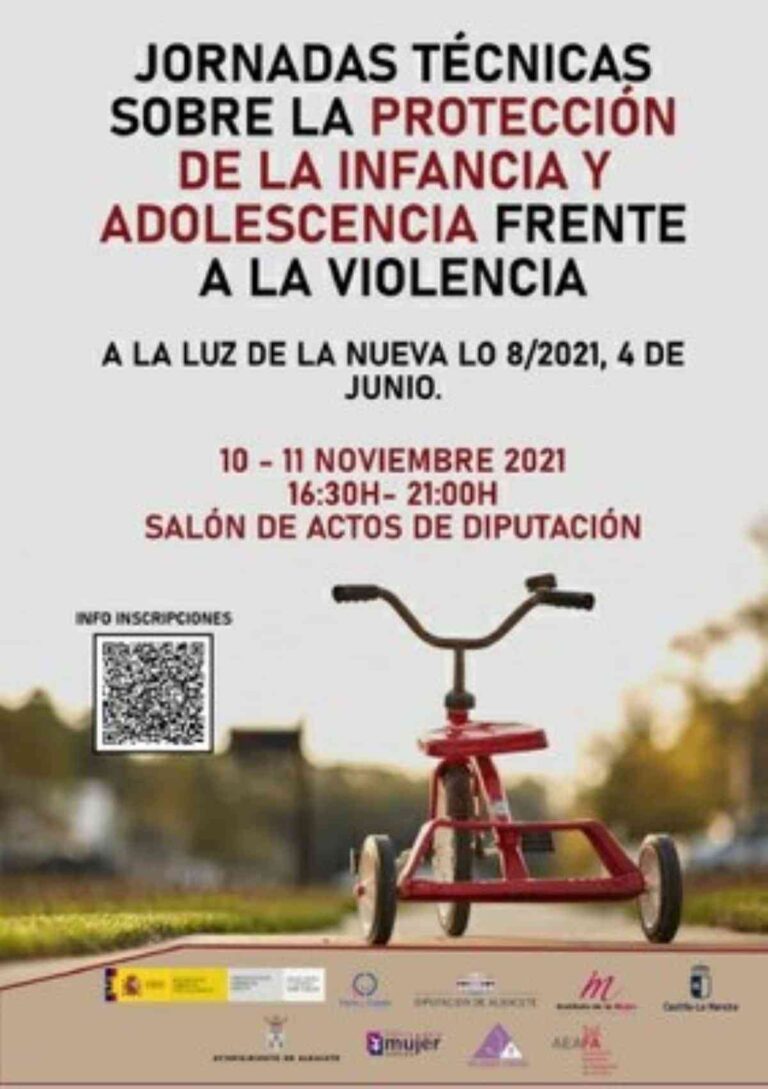 Jornadas técnicas sobre protección de la infancia y adolescencia en Albacete el 10 y 11 de noviembre