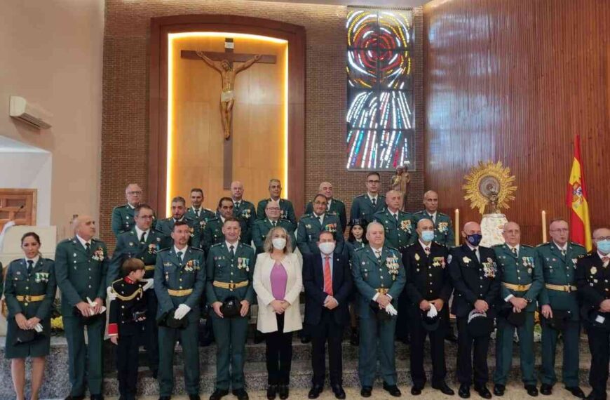 La Guardia Civil de Puertollano celebró misa por el día de la Fiesta Nacional y de su patrona, la Virgen del Pilar