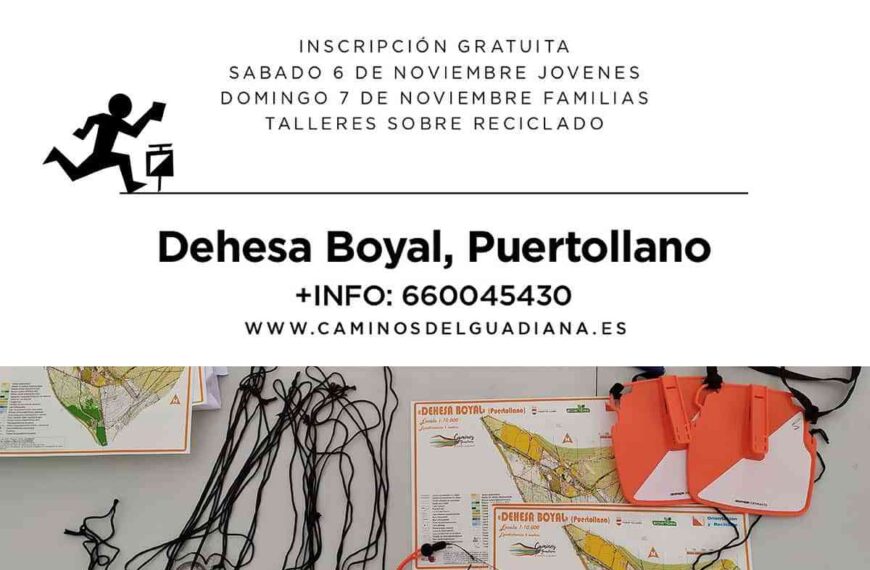 Orientación y reciclaje en la Naturaleza para jóvenes y familias de Puertollano el 6 y 7 de noviembre