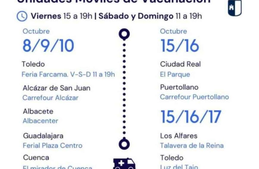 Este fin de semana funcionará una unidad móvil de vacunación en el Carrefour de Puertollano