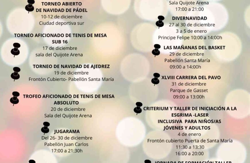 Campaña de Navidad 2021 de Ciudad Real Deportes por una Navidad activa para todos