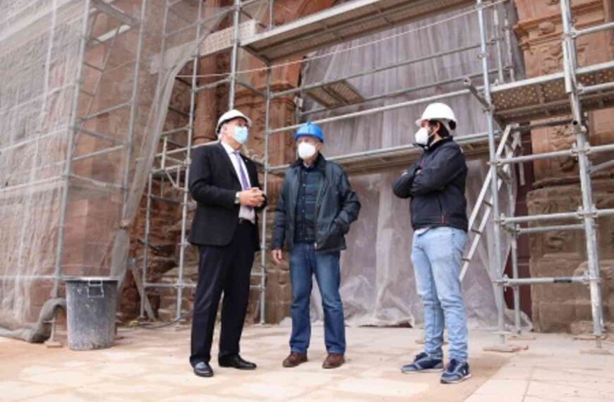 Las obras de restauración de la iglesia de la Asunción de Manzanares han avanzado en un 80 por ciento