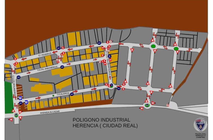 Herencia reordena el tráfico en el Polígono Industrial tras la reciente apertura de su ampliación