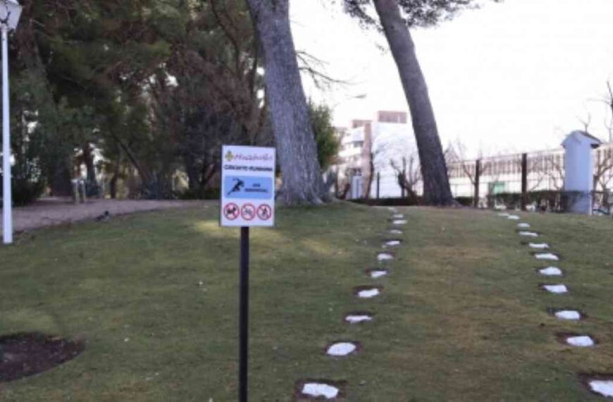 Nuevo circuito de running de 1,3 kilómetros de extensión en el parque Julián Gómez-Cambronero de Manzanares