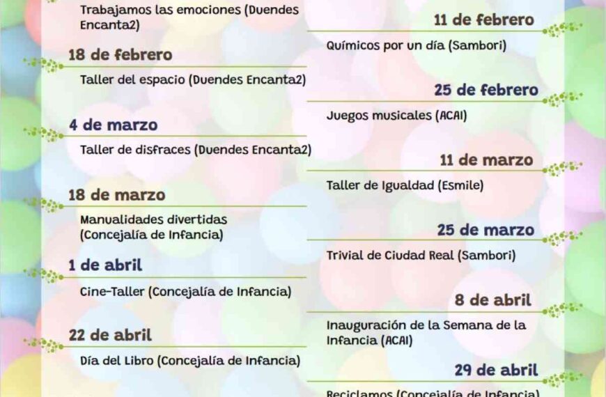 Participa en el Club de los Viernes en el Espacio Joven de Ciudad Real de febrero a mayo 2022