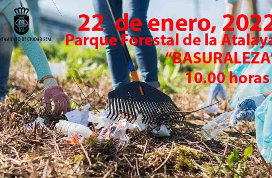 Jornada de recogida de basura y sensibilización medioambiental en el Parque Forestal de la Atalaya el 22 de enero