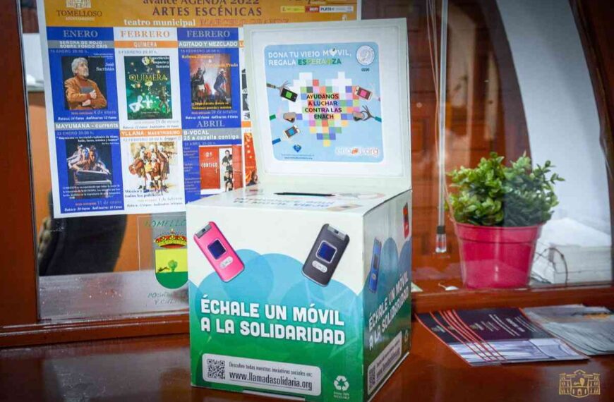 3 puntos de recogida de móviles a favor de la Asociación Enach ya están a disposición de los vecinos de Tomelloso
