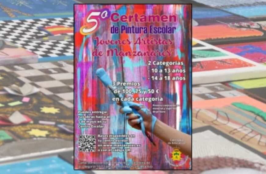 V certamen de pintura escolar ‘Jóvenes artistas de Manzanares’, para chicos y chicas de entre 10 y 18 años de la localidad
