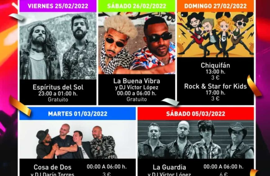 Venta de entradas para asistir a los eventos musicales del Carnaval 2022 de Miguelturra