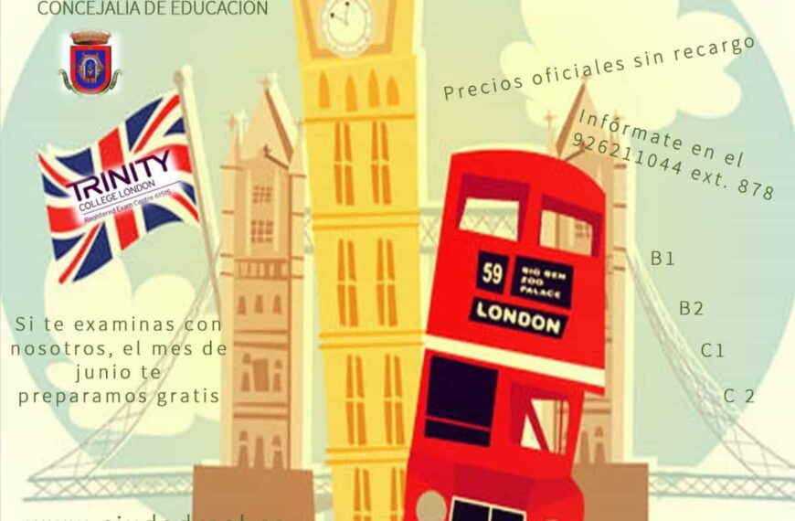 El ayuntamiento de Ciudad Real informa sobre los exámenes Trinity College London en la Escuela Municipal de Lenguas Extranjeras