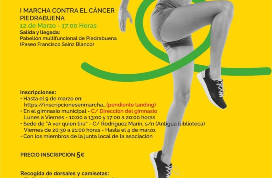 12 de marzo, 1º Marcha Contra el Cáncer en Piedrabuena