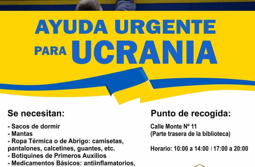 Campaña de ayuda urgente para Ucrania ha puesto en marcha el ayuntamiento de Tomelloso