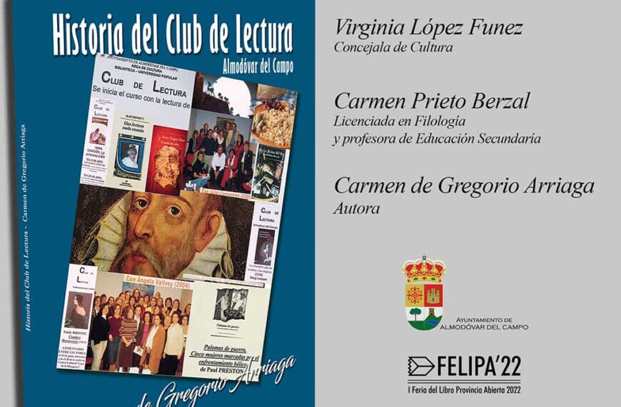 Carmen de Gregorio Arriaga homenajea los treinta años de trayectoria del Club de Lectura de Almodóvar del Campo, con la publicación de un libro