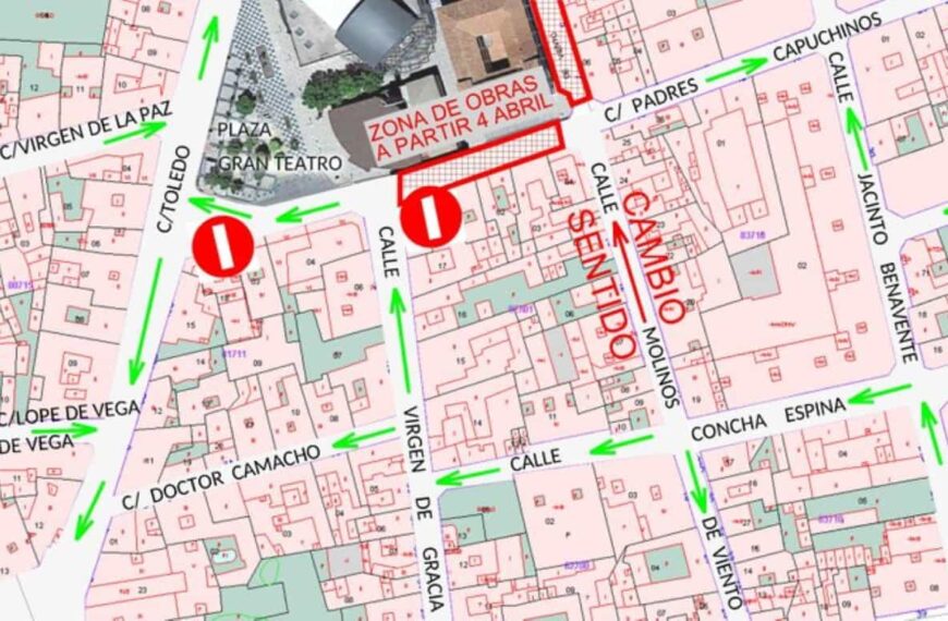 Corte de calle en calle Molinos de Viento de Manzanares a partir del lunes 4 de abril