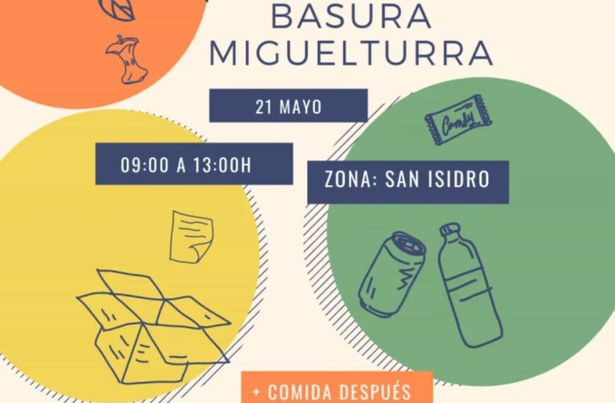 Jornada especial de batida y recogida de basura en la zona de San Isidro en Miguelturra el 21 de mayo organizada por Enredalia