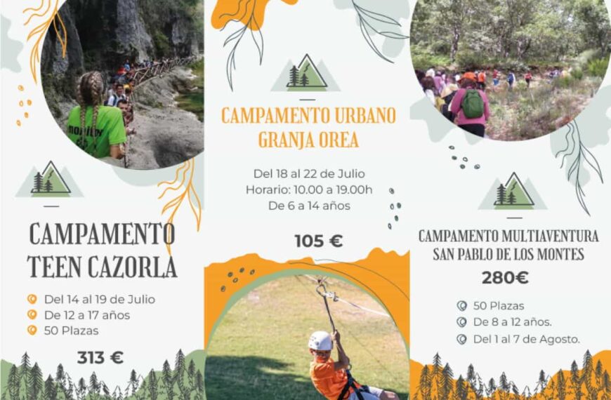 Campamentos de verano  2022 organizados por el Espacio Joven de Ciudad Real