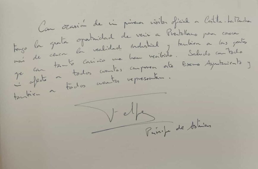 Su Majestad el rey Felipe VI visitará Puertollano este viernes 13 de mayo donde firmará el libro de honor de la ciudad