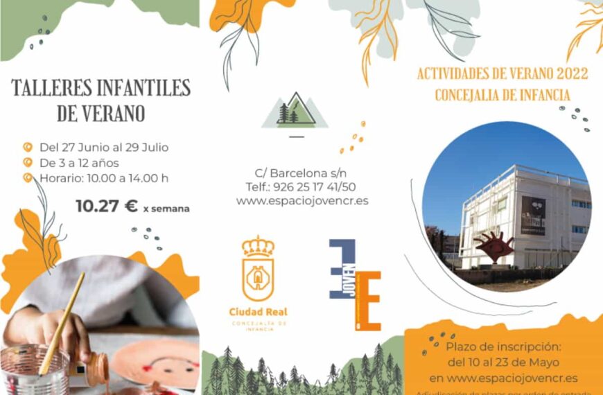 Abierta la inscripción para los Talleres Infantiles de Verano en Ciudad Real hasta el 23 de mayo