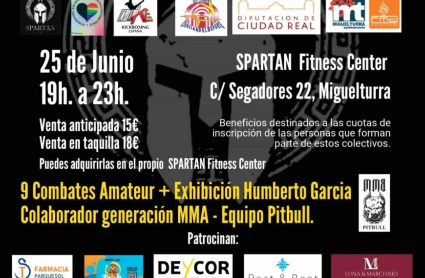 Velada Kick Boxing/K1 y Boxeo contra la homofobia, racismo y bullying en Miguelturra el 25 de junio