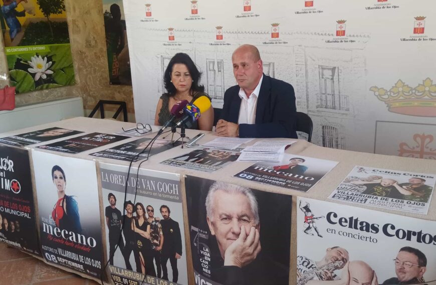 Víctor Manuel, La Oreja de Van Gogh, Celtas Cortos, y los tributos a Mecano y El Último de la Fila, conciertos de las Fiestas Patronales de Villarrubia de los Ojos