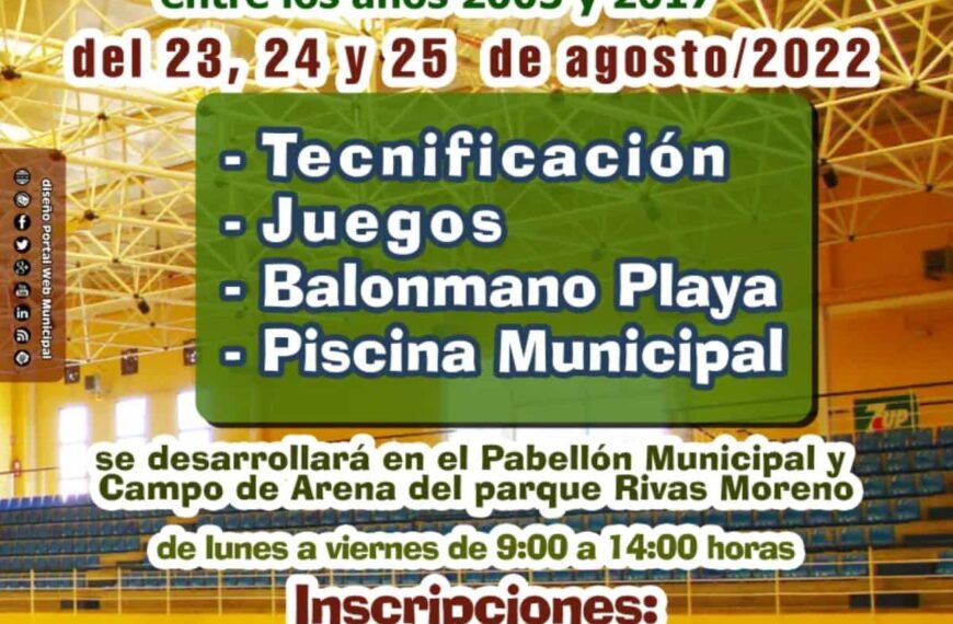 Taller gratuito de Balonmano en Miguelturra los días 23, 24 y 25 de agosto de 9 a 14 horas en el Pabellón Municipal de Deportes