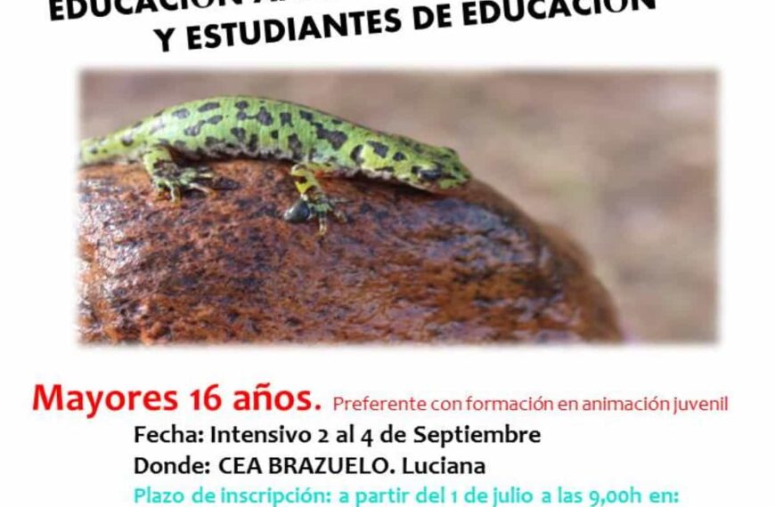 Finde Formativo del 2 al 4 de septiembre en CEA Brazuelo Luciana para monitores y estudiantes de educación