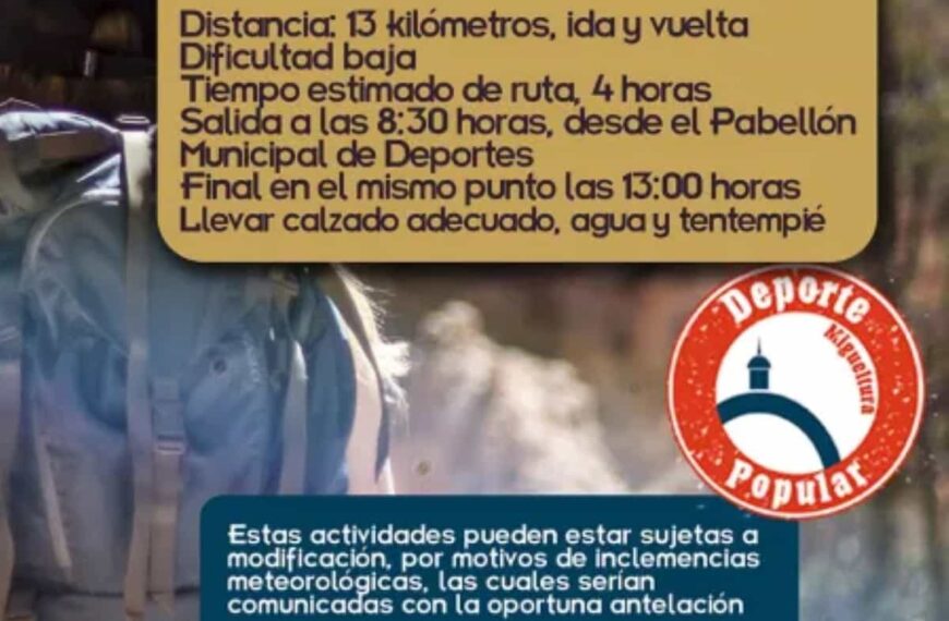 Ruta senderista especial Feria y Fiestas «Paseando por Miguelturra» el domingo 11 de septiembre