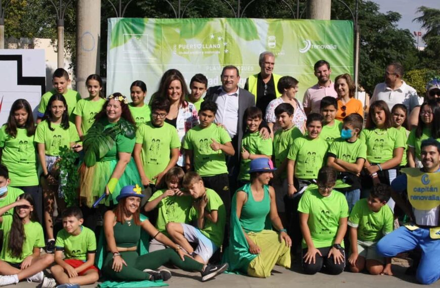 Escolares de Puertollano participaron en la primera actividad de dinamización en el nuevo parque infantil del Recinto Ferial de la localidad