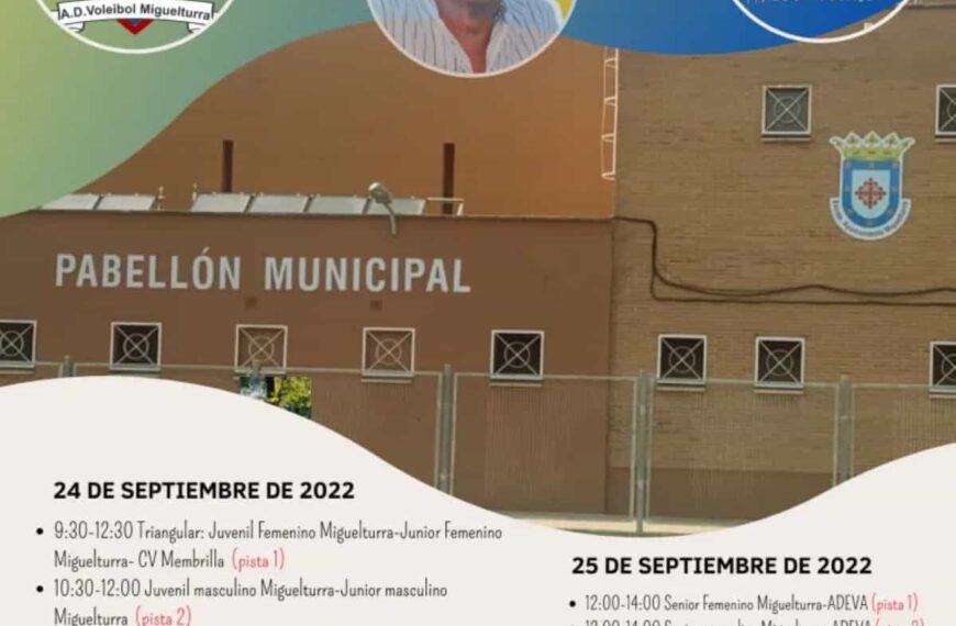 Actos conmemorativos por los 40 años de la asociación de voleibol local, ADV Miguelturra, este 24 y 25 de septiembre