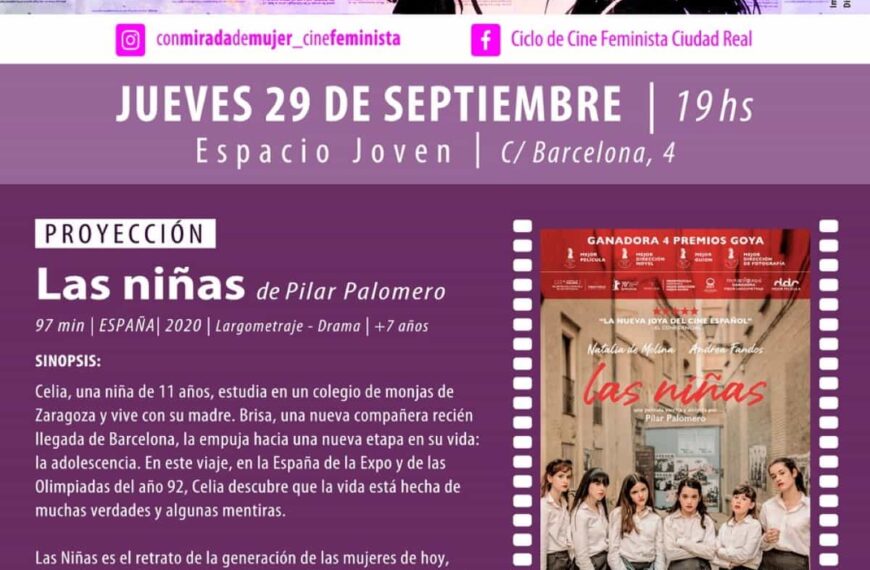 “Las Niñas” en el 4o Ciclo de Cine Feminista el 29 de septiembre en Espacio Joven de Ciudad Real