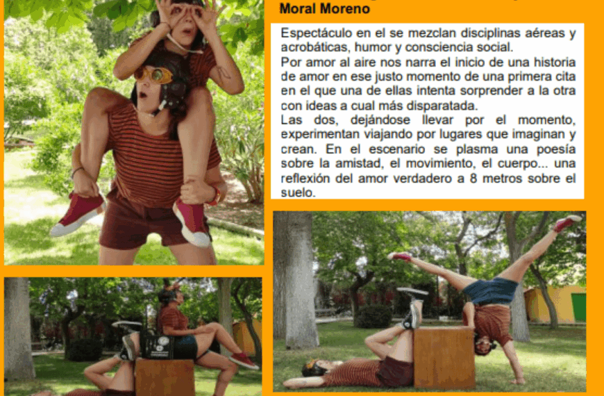 “Por amor al aire” este sábado 10 de septiembre en el Parque de la Constitución de Tomelloso con entrada libre hasta completar aforo