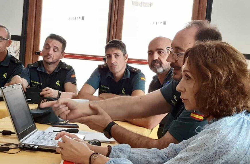 La subdelegada Herreros asiste a la reunión de coordinación de oficiales de la Guardia Civil de la provincia