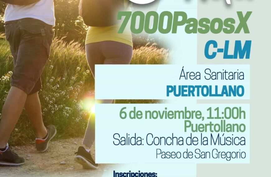 Puertollano se sumará a los  “7.000 PasosXCastilla-La Mancha” el domingo 6 de noviembre para promover hábitos saludables y los beneficios de caminar