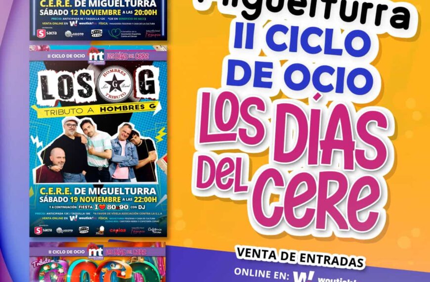 Segundo ciclo de ocio «Los días del CERE» con 3 espectáculos de humor y música, y que también está pensado para el público infantil en Miguelturra