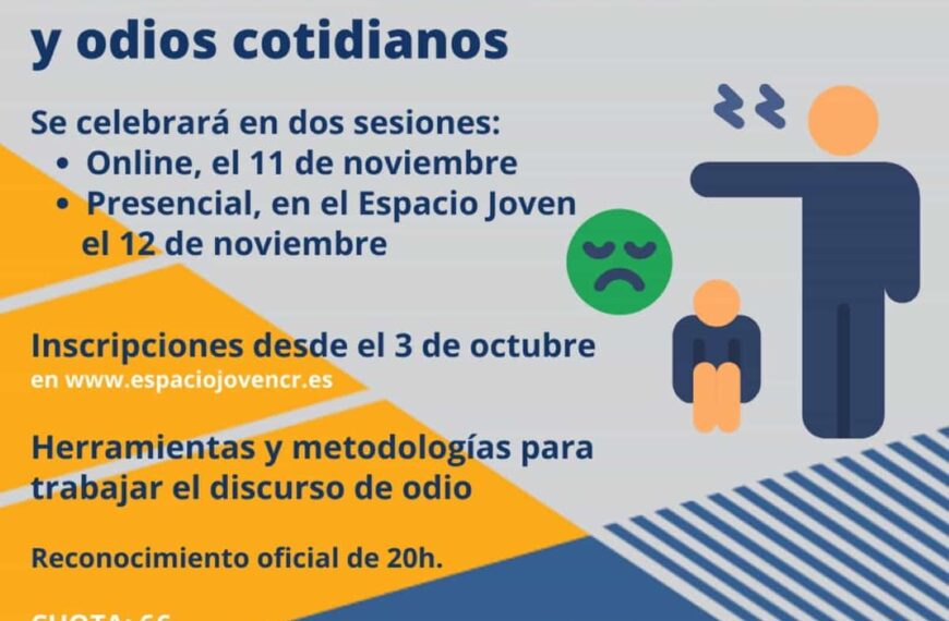 2ª. edición del curso de formación práctica para monitores/as en odios cotidianos en Espacio Joven de Ciudad Real
