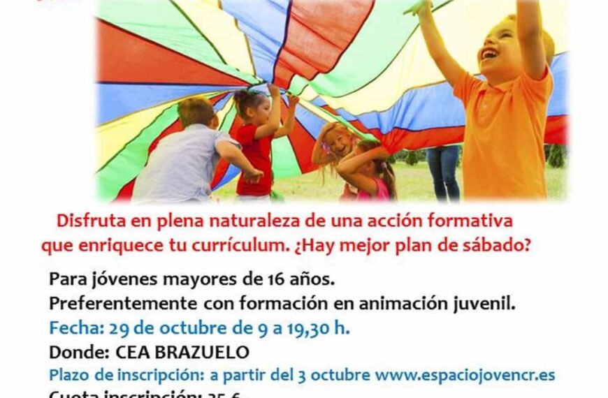 Jornada de formación complementaria al curso de monitores y monitoras para jóvenes entre 16 y 30 años de Ciudad Real