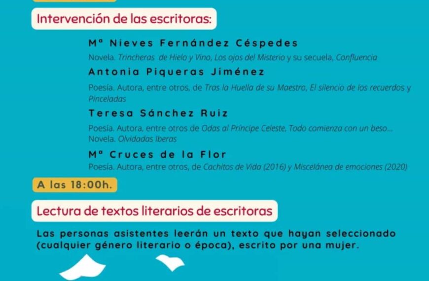 Jornada conmemorativa «Día de las escritoras» en la Biblioteca Municipal «Casa de la Capellanía» de Miguelturra el 17 de octubre