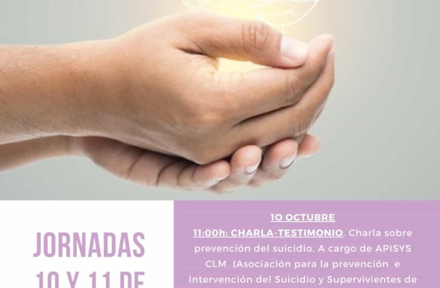 Jornadas de prevención del suicidio ha organizado la concejalía de Servicios Sociales de Manzanares por el Día de la Mundial de la Salud Mental