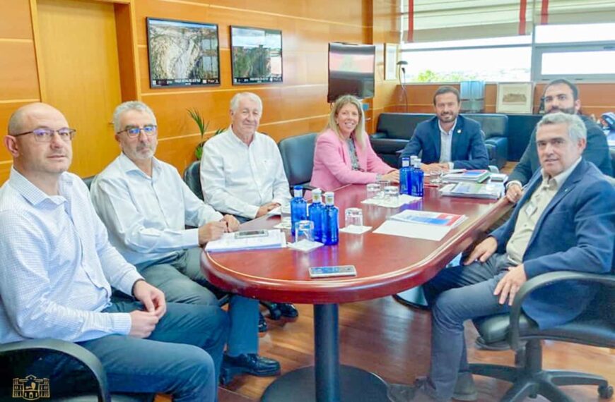 La alcaldesa de Tomelloso y el consejero de Desarrollo Sostenible reunieron en Toledo para tratar el proyecto de la línea eléctrica Transmanchega