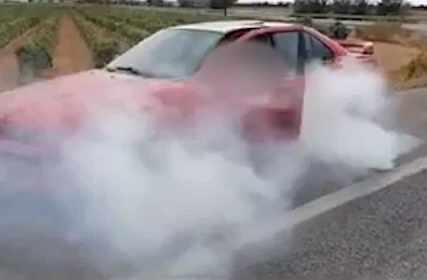 Denunciado por conducir de forma temeraria realizando derrapes a gran velocidad en una glorieta en Tomelloso