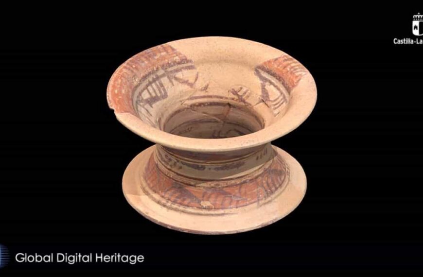 El modelo 3D de un soporte de cerámica de Cerro de las Cabezas, nueva pieza en el top 10 de modelos tridimensionales