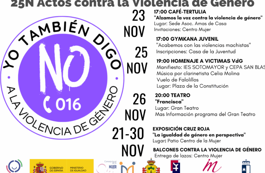 Actos conmemorativos del 25N: Manzanares dice “NO” a la violencia de género