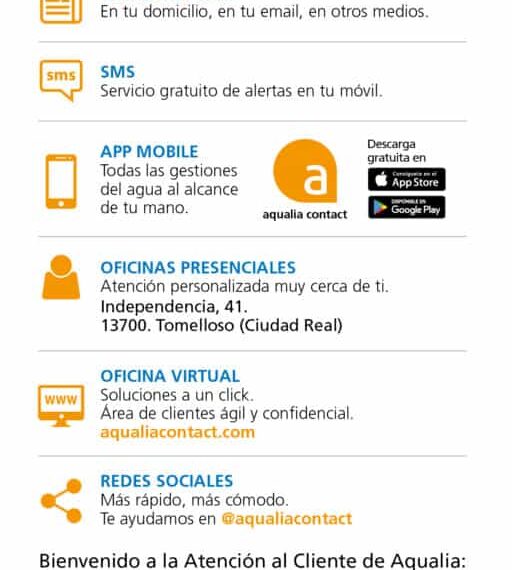 En marcha ‘Aqualia Contact’ servicio gratuito para realizar gestiones y trámites relacionados con el servicio del agua en Tomelloso